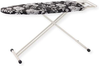 Прасувальна дошка SensaHome розкладна, 120x38 см, з підставкою для праски, квітковий принт, сірий