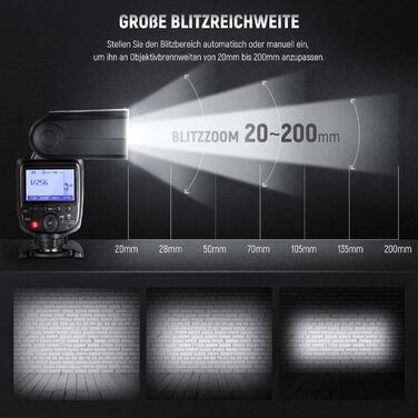 NEEWER NW700-S: Світловий спалах (Blitz) TTL для Sony DSLR, 1/8000s, 1/1-1/256, TCM, 230W, швидка перезарядка