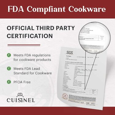 Набір сковорідок Cuisinel з чавуну, 15.2 см + 20.3 см + 25.4 см + 30.5 см + скляна кришка + силіконові ручки-тримачі – попередньо обпалена сковорода – посуд для приготування в духовці та на плиті, використання в приміщенні та на вулиці