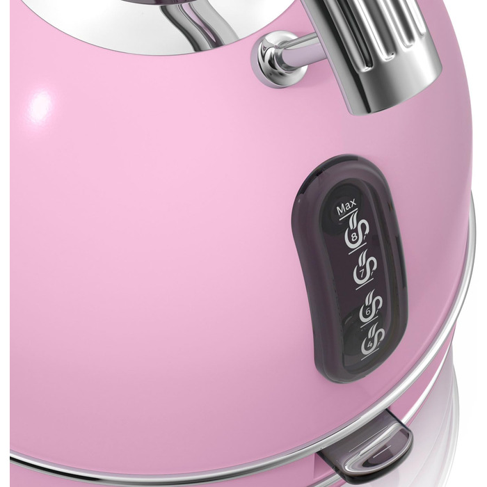 Електричний чайник Swan Retro 1.8 л, рожевий, з автоматичним відключенням, нержавіюча сталь, 3000 Вт