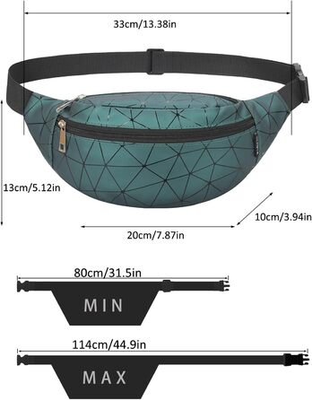 Жіноча поясна сумка-рюкзак, водонепроникна, з PU шкіри, для спорту та відпочинку (темно-зелена)