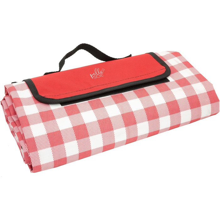 Пікнік-дека Pelle & Sol, 200x140 см, водовідштовхувальна, туристична, для пляжу, кемпінгу, з ручкою, червона