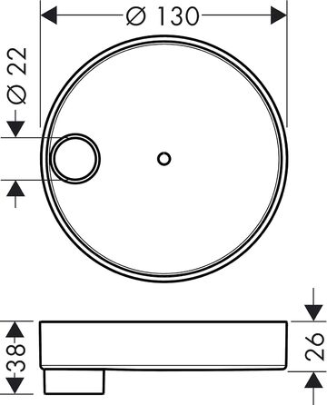 Hansgrohe spare part, Casetta'S Puro soap dish, Chrome