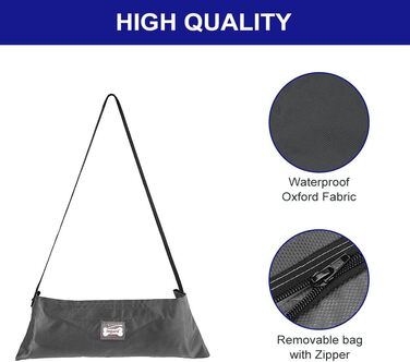 Килимок для собак Outdoor, 100x70 см, вологостійкий, миючий, з сумкою та знімачем шерсті. Підходить для подорожей, кемпінгу, собак та котів. Теплий килимок, велика подорожня ковдра, оксфордська тканина, чорний колір.