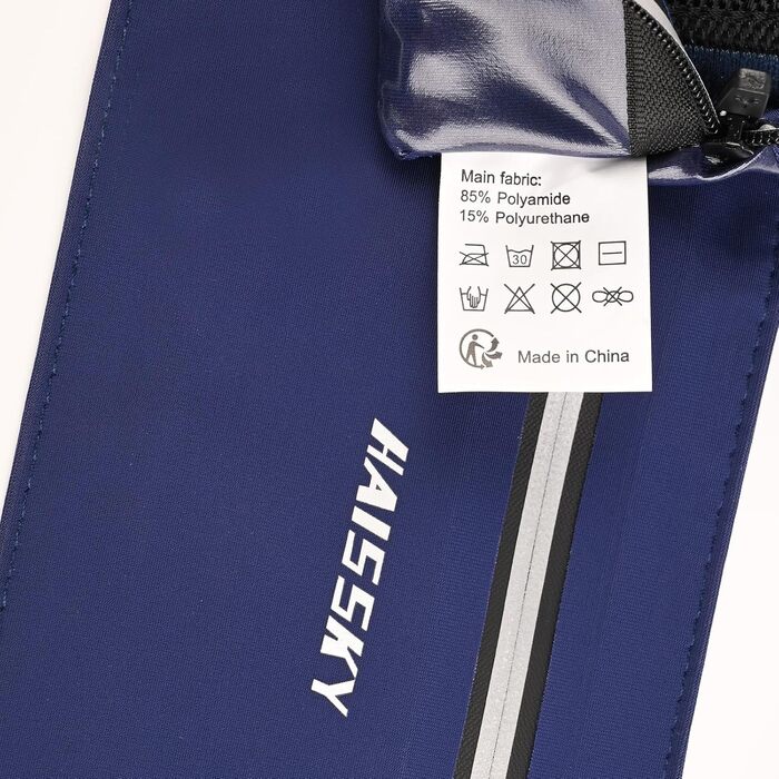 Сумка на пояс Haissky для бігу та спорту: зручна та компактна, до 6.9 дюймів, чорний/морський блакитний