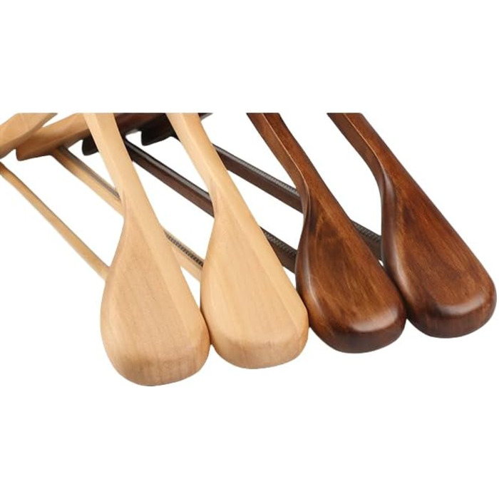 Дерев'яні вішалки для одягу MELA'S, набір 18 шт, широкі, протиковзкі, для курток, костюмів, сорочок, штанів, 45 x 23 x 5.5 см