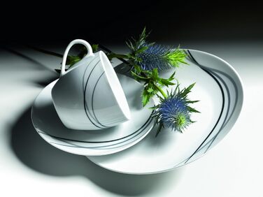 Набір посуду Maser Kombiservice, порцеляна TAJO, білий, 40 x 60 x 40 см (кавовий сервіс на 18 осіб)