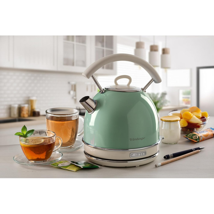Ariete Vintage Electric Kettle 1.7L, 2000W - Green