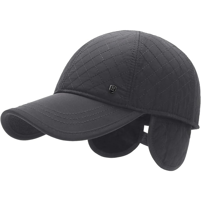 Кепка YAMEE з відкидним навушником, зимова шапка-кепка для чоловіків та жінок, тепла кепка з м'якою підкладкою, універсальний розмір (2080/Сірий)