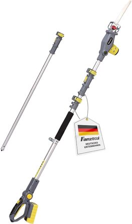 Акумуляторний телескопічний висоторіз FANZTOOL Blade-Tec з шабельною та ручною пилкою, довжина полотна 210 мм, до 4,7 м, легкий 1,5 кг, з акумулятором 20В