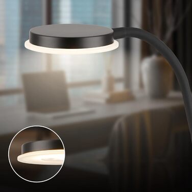 LED лампа BRILONER з сенсорним керуванням, регульована яскравість, поворотна, для дому, офісу, читання, 32,5x13x40 см, чорна