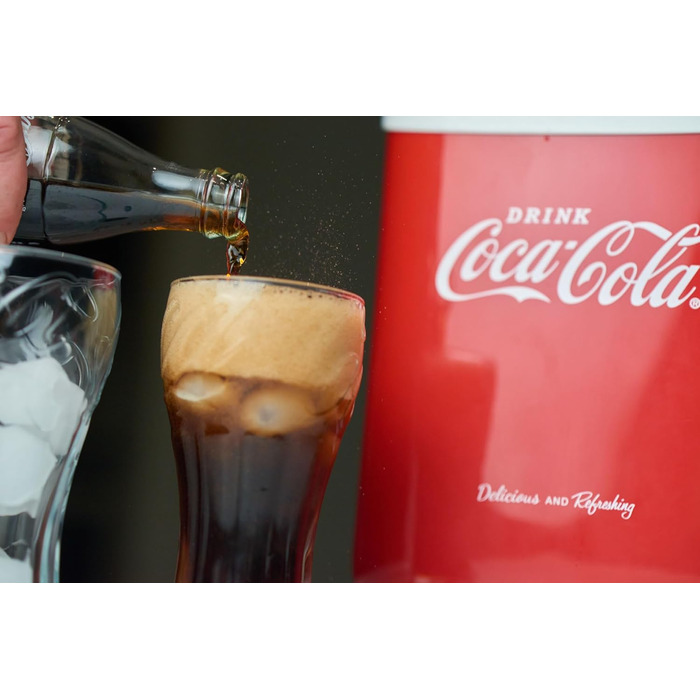 Машина для приготування льоду Salco Coca Cola – 10 кг на день, червоний колір, для коктейлів та вечірок
