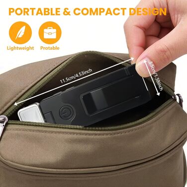 Клема-лампа для читання, акумуляторна, 3 режими температури кольору, USB, гнучка 360°, для книг, ідеальна для читачів та дітей (#6 Чорний)