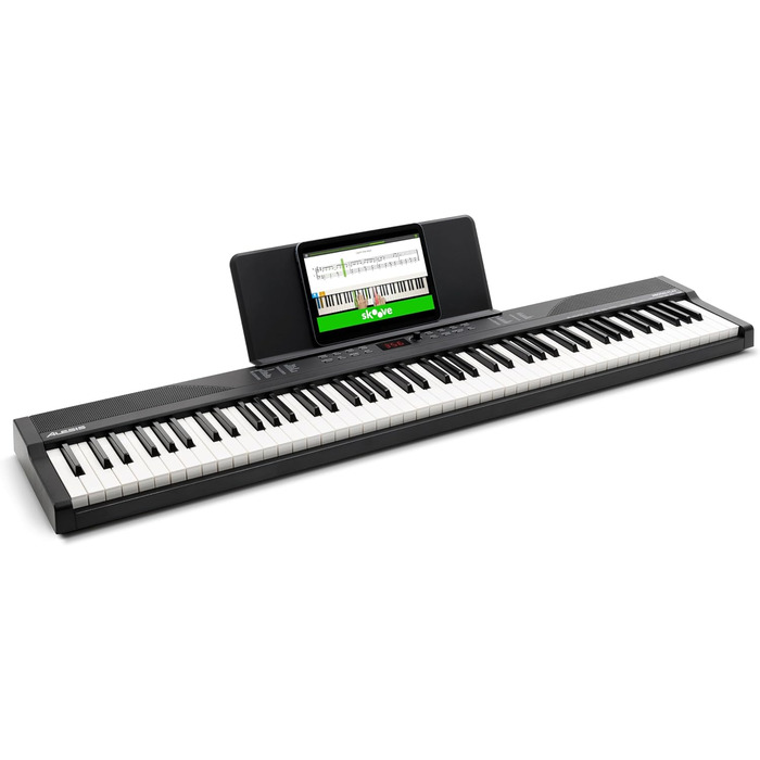 Клавіатура Alesis E-Piano з 88 клавішами, 480 звуків, USB-MIDI, динаміками, аксесуарами та уроками для початківців