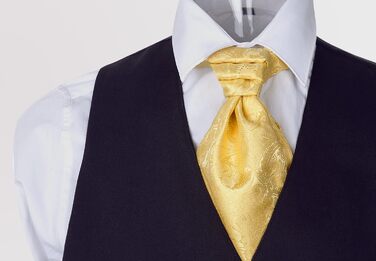 Комплект краватка-хустинка Alizeal Paisley (Золотий) для чоловіків