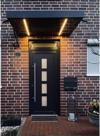 Поштова скринька Metzler Anthrazit RAL 7016 з газетницею та номером будинку – персоналізована лазерним гравіюванням – сучасний поштовий ящик з табличкою, водонепроникний та стійкий до іржі | Модель Hermann