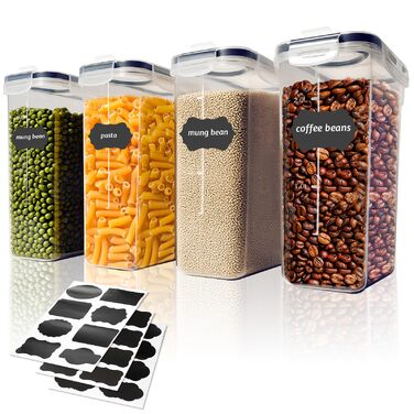 Набір контейнерів для зберігання Romon (4 шт.) з герметичним закриттям, BPA-free, 4L, для кухні