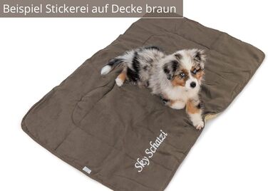 Декоративний плед для собак та котів з вишивкою імені, персоналізований, 4 кольори, м'який, двосторонній, з тедді-фактурою (сірий)