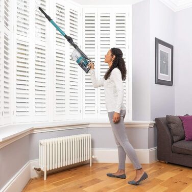 Пилголом Shark бездротовий із ручкою [IZ201EU] - 40 хв роботи, Anti Hair Wrap, 0.7 л, 26 x 24.5 x 118 см; (насадка для шерсті тварин, блакитний)