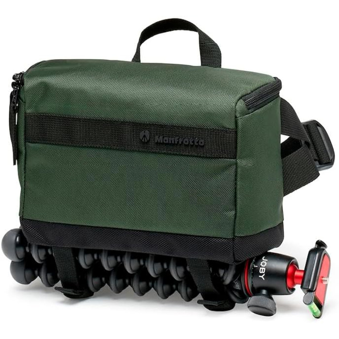 Рюкзак для фототехніки Manfrotto Street Slim, зелений, з переднім та заднім доступом, для DSLR та Mirrorless камер, з відділеннями для ноутбука та аксесуарів