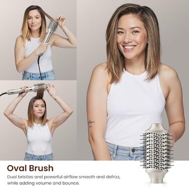 5-в-1 Airstyler: Іонний фен, локони, об'єм та випрямлення без шкоди для волосся | Легкий, для дому, Champagner Gold