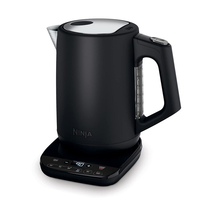 Електричний чайник Ninja Perfect Temperature KT201EUSTGD, 1.7 л, 6 температурних режимів, функція швидкого закипання та підігріву, чорний