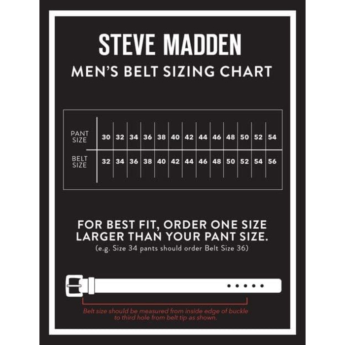 Чоловічий шкіряний ремінь Steve Madden, чорний/коричневий (двоколірний)