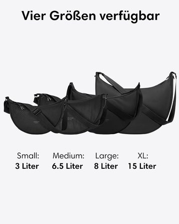 Сумка через плече LARKSON Solveig Medium бежева (Taupe) 8л – Водовідштовхувальна напівмісячна сумка Moon Bag для жінок та чоловіків