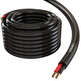 Акустичний кабель Lumonic 25м чорний 2x4mm² CCA HiFi для колонок, аудіо кабель 4mm²