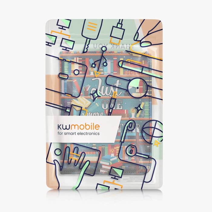 Чохол kwmobile Flip Cover для Kobo Clara BW/Clara Colour/Tolino Shine (5) / Shine Color з петлею для руки, мотив 