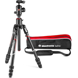 Штатив Manfrotto Befree GT XPRO з алюмінієвою головкою 496, Twist Lock, для DSLR та беззеркальних камер з довгими об'єктивами, макрозйомка
