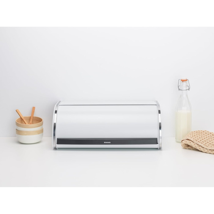 Контейнер для хліба Brabantia Rollbrotkasten, чорний мат, середній, для зберігання хліба, багелів та булочок