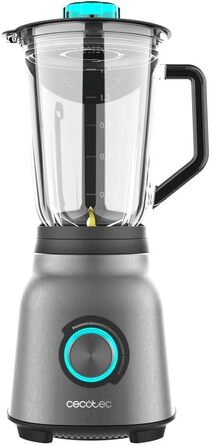 Cecotec Power Black Titanium 1300Max Stand Mixer - 1300W, 1.5L, 2 Speeds, Titanium Blades, Pulse Function, Ice Crushing