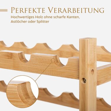 Wooden Wine Rack, 24 Bottles, Stackable Bottle Rack, Expandable Beverage Rack, Stackable Wine Rack, Bottle Storage, Wooden Bottle Rack, Wine Bottle Rack