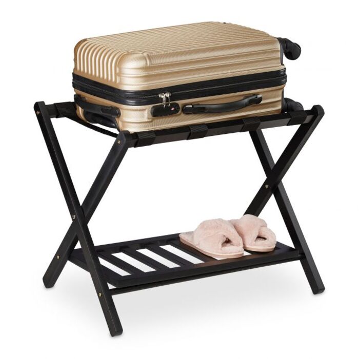 Relaxdays Folding Suit Stand with 2 Shelves