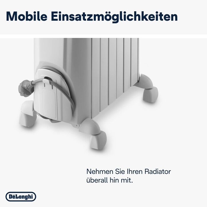 Масляний радіатор De'Longhi Dragon 4 TRD4 0615, 1500 Вт, 230 В, 50 Гц