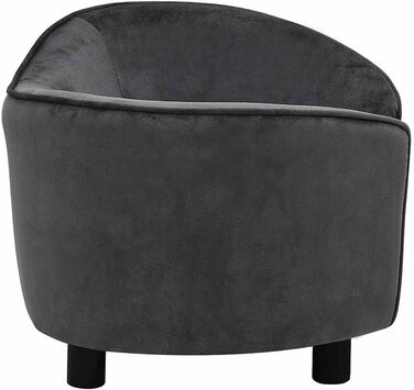 Софа для собак Dunkelgrau від vidaXL, 69x49x40 см: плюшеве ліжко та диванчик для собак та котів