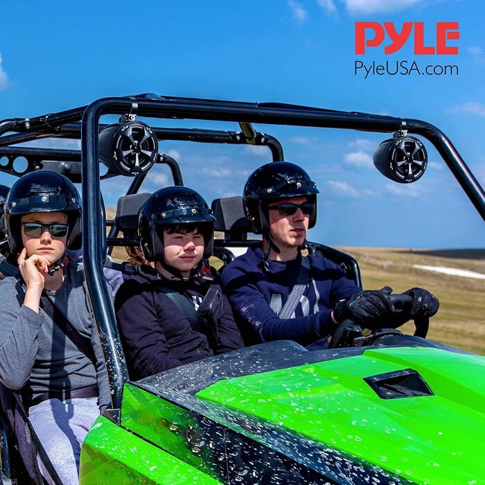 Вуличні акустичні колонки Pyle 800W, 2-смугові, чорні, для авто, тераси, басейну