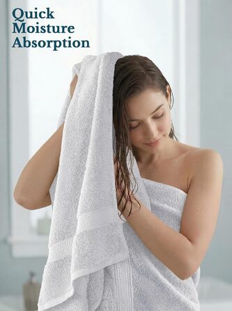 Набір банних рушників Utopia Towels, сріблясті, 100% бавовна, преміум якість 600 г/м², гігроскопічні та м'які, 4 шт.