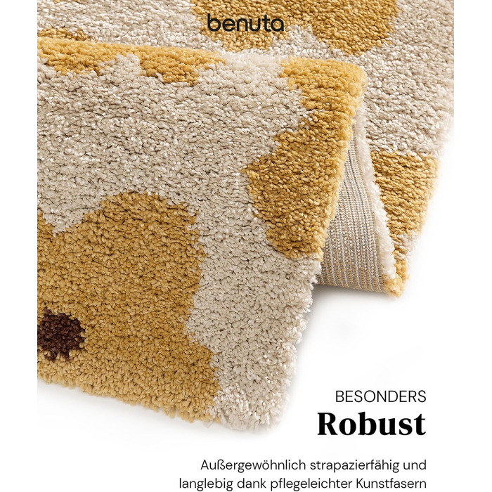 Дитячий килим Benuta Lytte Gobi 80x150 см, жовтий - м'який, прямокутний, з дитячим малюнком, штучне волокно, для дитячої, вітальні, спальні