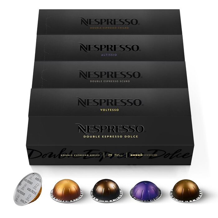 Капсули для Nespresso Vertuo - Змішаний набір еспресо (50 шт.) - Різні об'єми та ступені обсмаження