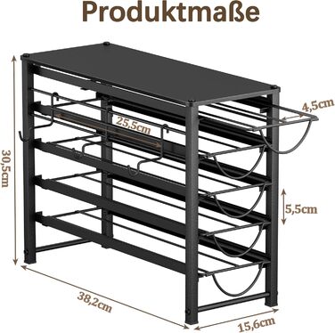 Тримач для капсул кави Dolce Gusto, органайзер на 70 капсул, 5-ярусний металевий ящик з тихими направляючими та антиковзними ніжками
