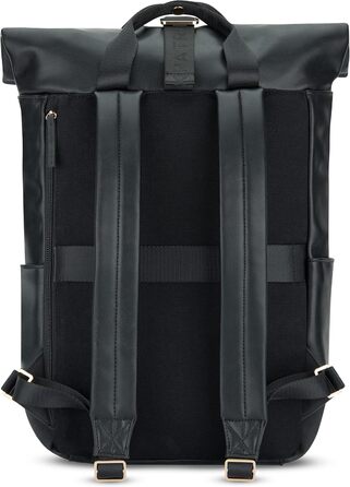 Жіночий рюкзак Expatrié Adele Rolltop: елегантний рюкзак для університету, велосипеда та роботи. Водовідштовхуючий, чорний, для ноутбука.