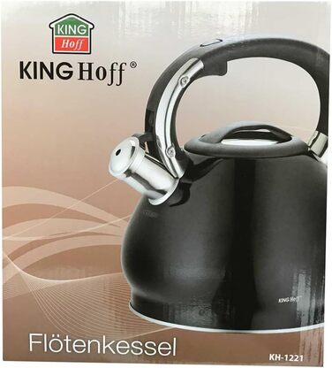 Чайник King Hoff з нержавіючої сталі та бронзи, 3.4 л, KH-1213 (Чорний)