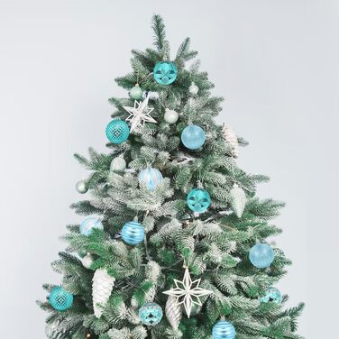 Сині новорічні кулі для ялинки, пластикові, 6 см, набір 12 шт.