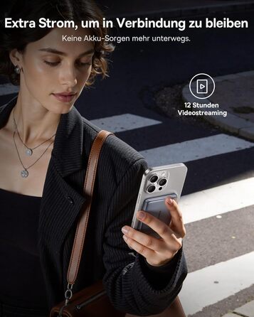 Power Bank Baseus Mini MagSafe 5000mAh з MagSafe, PD 20W, Qi2, сірий колір