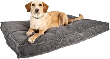 Килимок для собак Visco L з тканиною POSO Cord, з віскоеластичною піною та ворсинками комфортної піни, 40°C, 80 x 60 см (120x80 см, сірий)