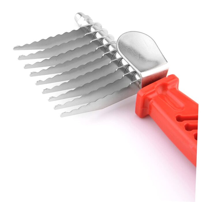 Набір гребінців для грумінгу тварин POPETPOP (3 шт.) - гребінець для вичісування шерсті котів та собак, середній, червоний