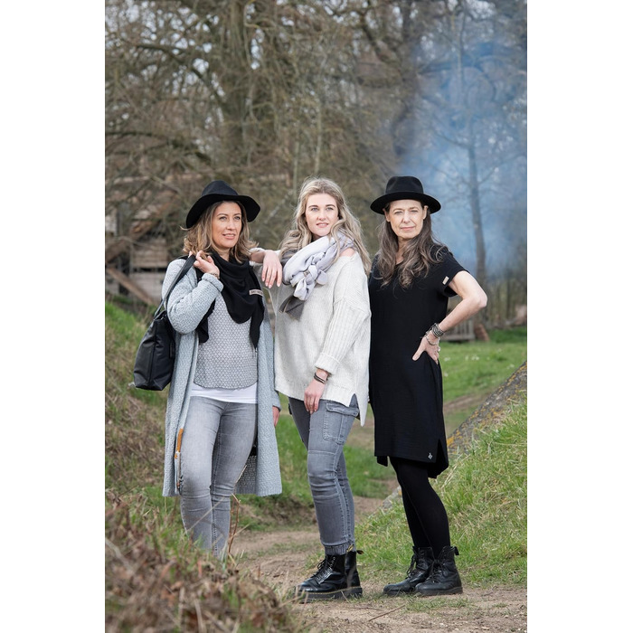 В'язана жилетка KNIT FACTORY Luna Lange - жіноча жилетка з вовни, великий в'яз, сірий колір, преміум якість