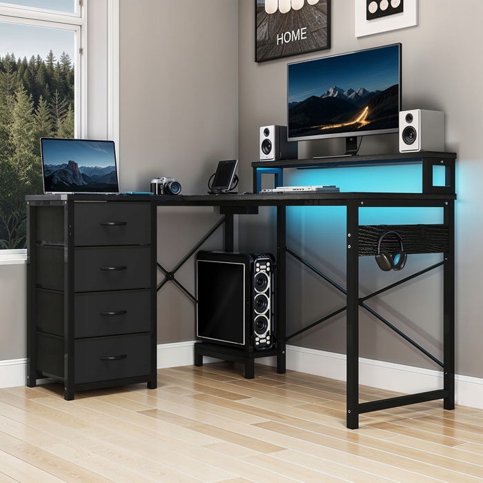 Письмовий стіл Balconera, 130 x 100 x 89 см, чорний